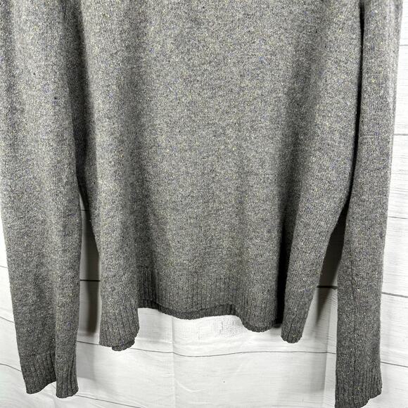 Rag & Bone Mens size XL 100% Wool Charcoal Gray Confetti Nelson Sweater - Picture 5 of 10